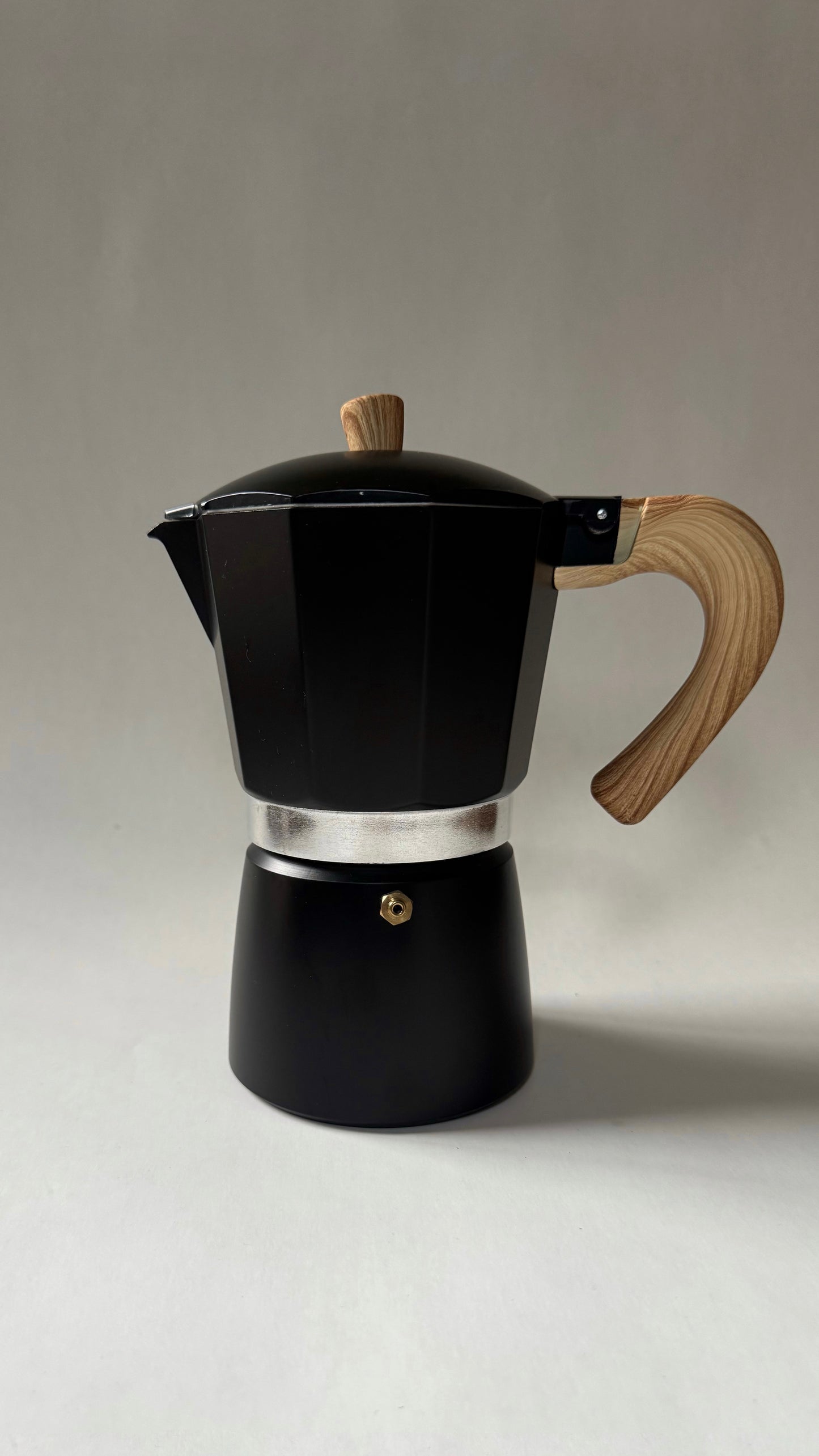 Cafetera italiana negra 9 tazas